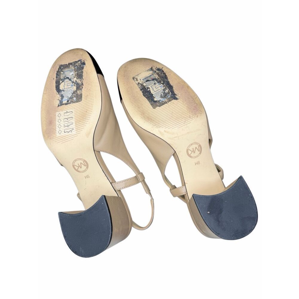Michael Kors Tan with Black Toe Sling Back- size 9 - Picture 7 of 8
